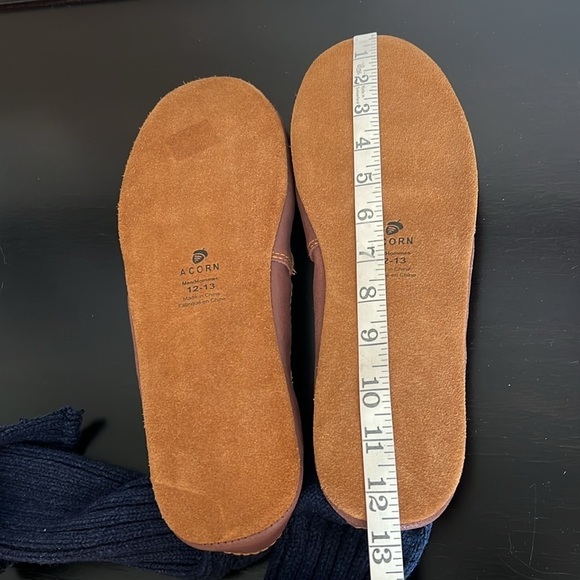 Acorn Men’s Wool and leather house socks-shoes, NWOT, size 12-13 - Picture 9 of 9